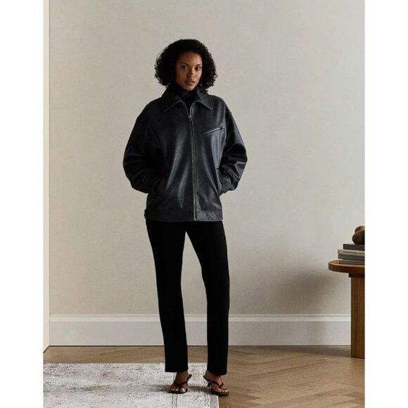 New Quince Ultra-Stretch Ponte Straight Leg Pant Black XS - Picture 4 of 6